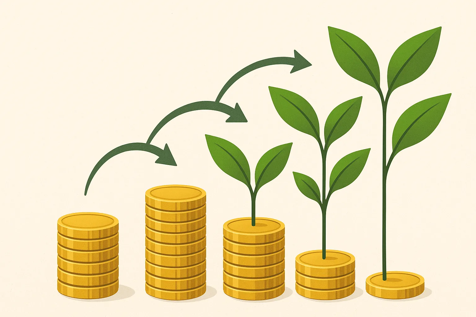 Visuel montrant des pièces de monnaie se transformant en feuilles vertes, symbolisant la conversion du cashback en financement de projets RSE.